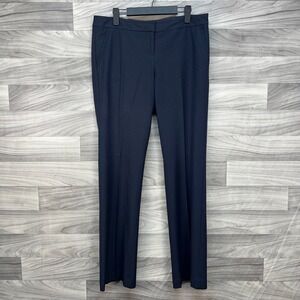 Express Columnist Dress Pants Womens 8R Blue‎ Polka Dot Mid Rise Formal Business